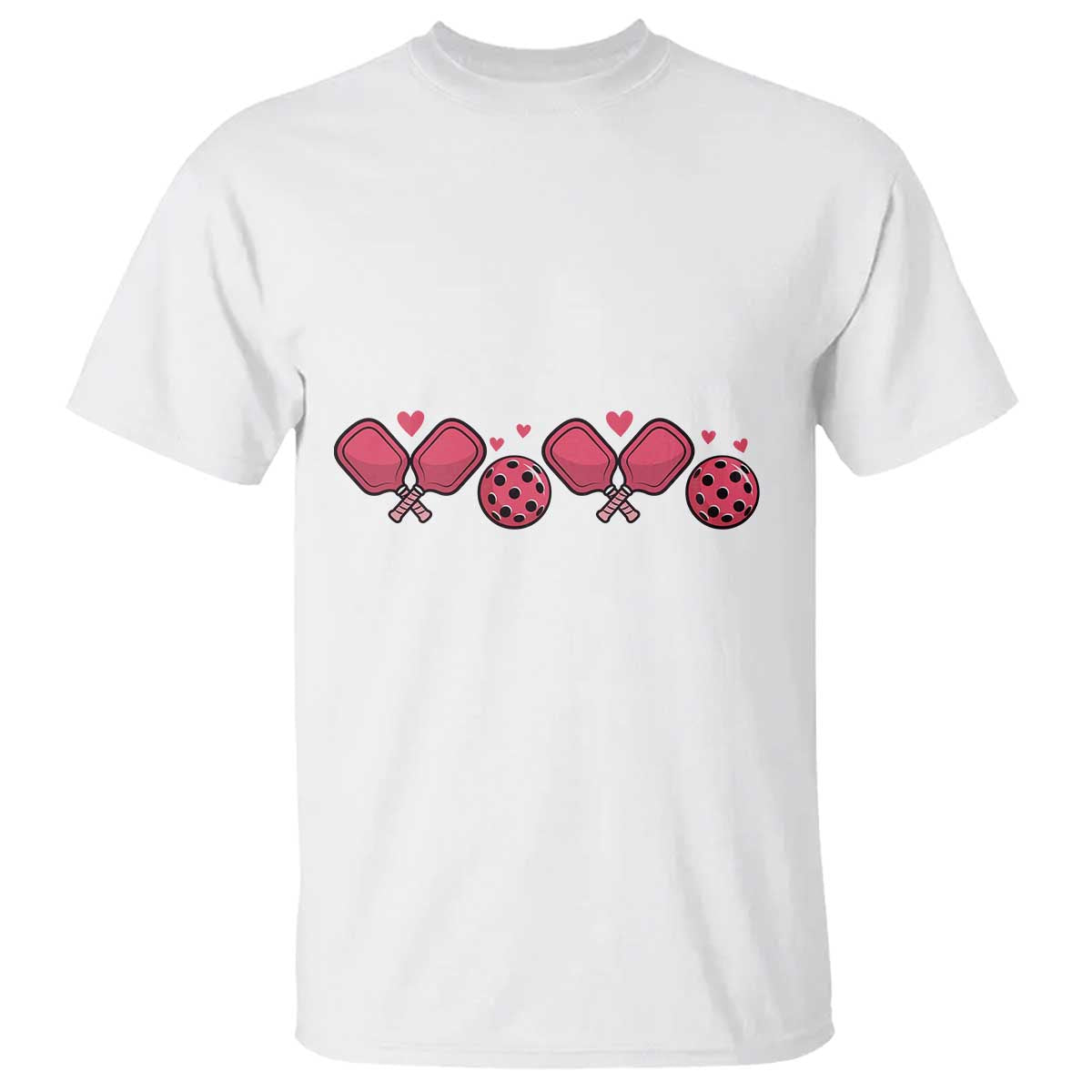 Funny Valentine's Day Xoxo Pink Pickleball T Shirt