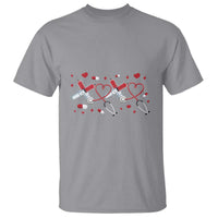 Funny Valentine's Day Nurse Doctor T Shirt Heart Stethoscope