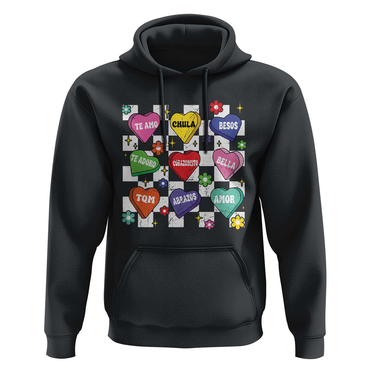 Funny Spanish Candy Heart Valentine's Day Hoodie