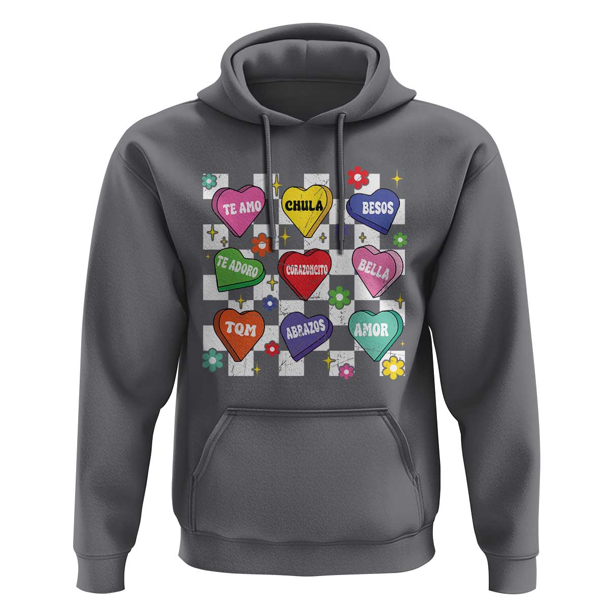 Funny Spanish Candy Heart Valentine's Day Hoodie