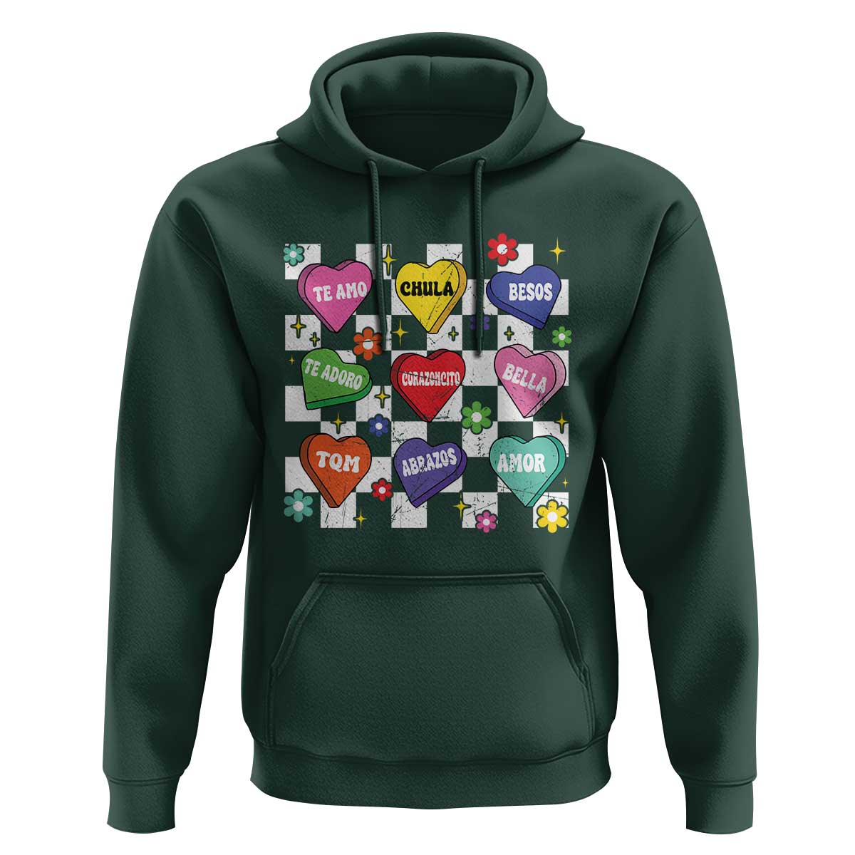 Funny Spanish Candy Heart Valentine's Day Hoodie