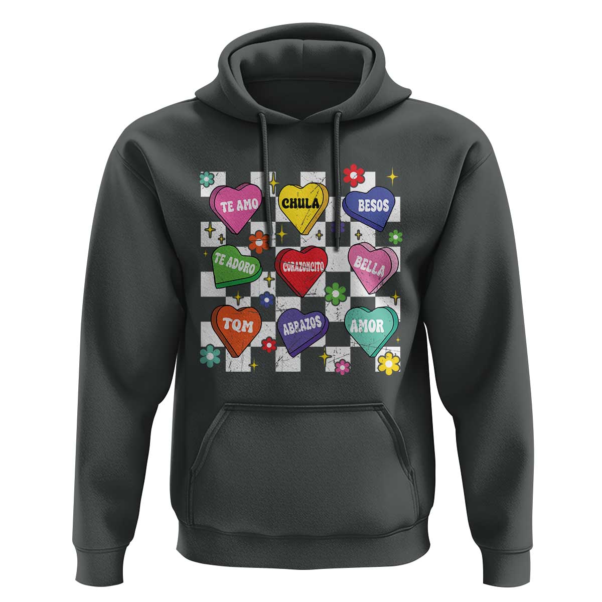 Funny Spanish Candy Heart Valentine's Day Hoodie