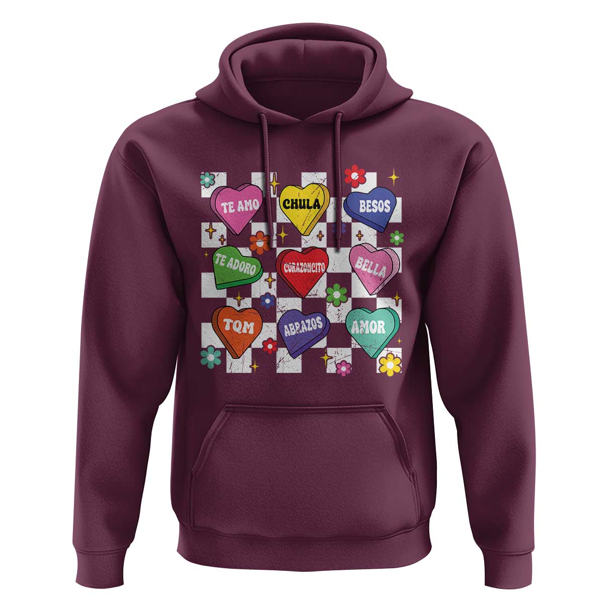 Funny Spanish Candy Heart Valentine's Day Hoodie