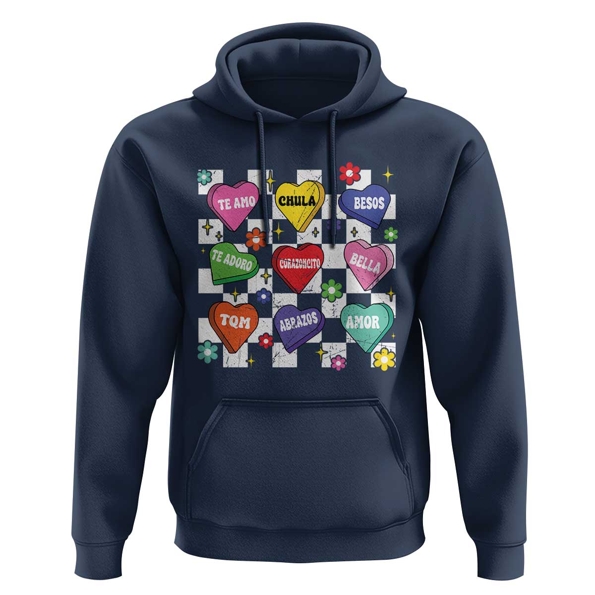 Funny Spanish Candy Heart Valentine's Day Hoodie
