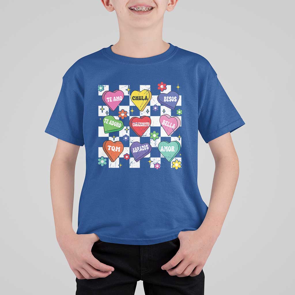 Funny Spanish Candy Heart Valentine's Day T Shirt For Kid
