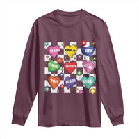 Funny Spanish Candy Heart Valentine's Day Long Sleeve Shirt