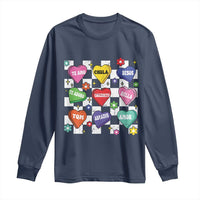 Funny Spanish Candy Heart Valentine's Day Long Sleeve Shirt