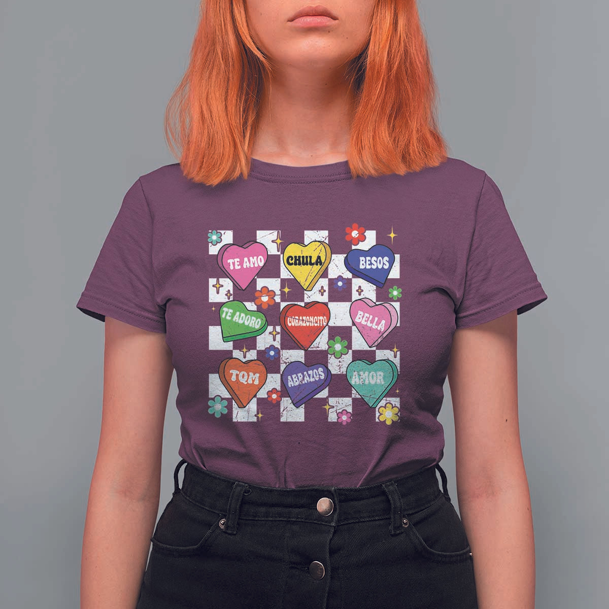 Funny Spanish Candy Heart Valentine's Day T Shirt For Women