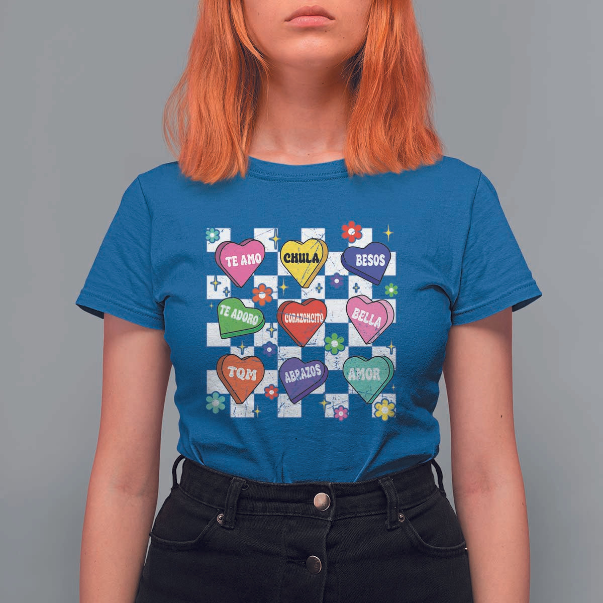 Funny Spanish Candy Heart Valentine's Day T Shirt For Women