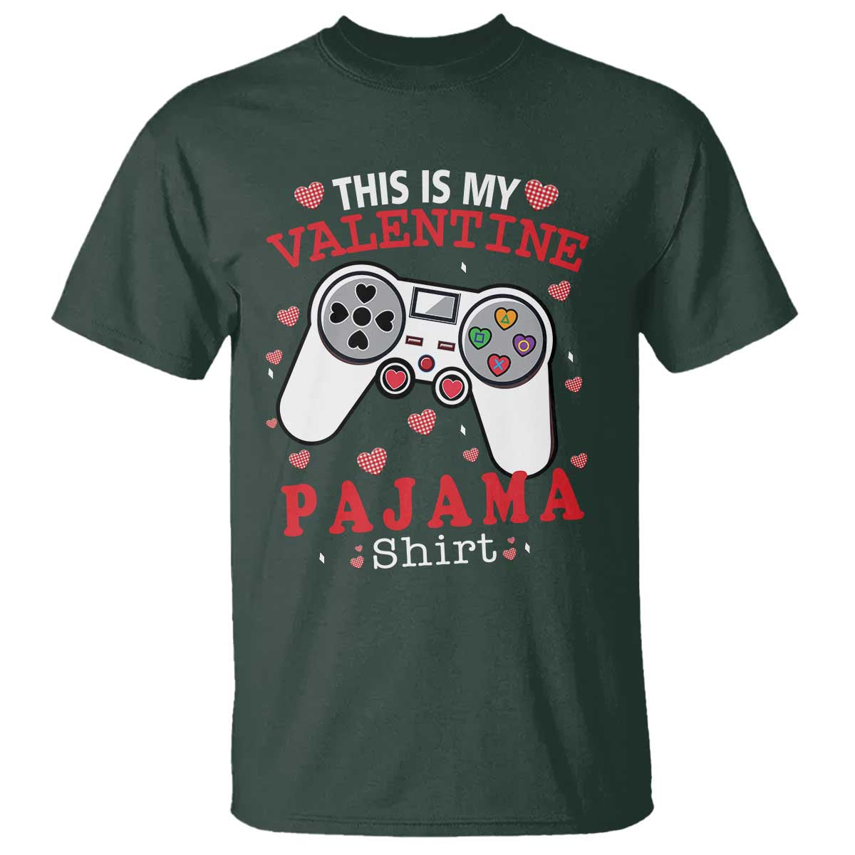 Funny Valentine's Day Gaming T Shirt This Is My Valentine Pajama Shirt Game Console