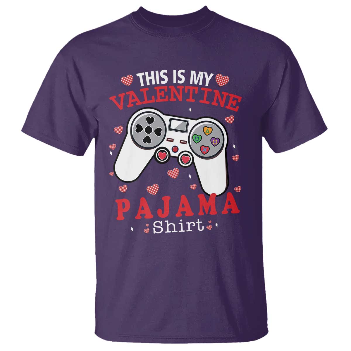 Funny Valentine's Day Gaming T Shirt This Is My Valentine Pajama Shirt Game Console