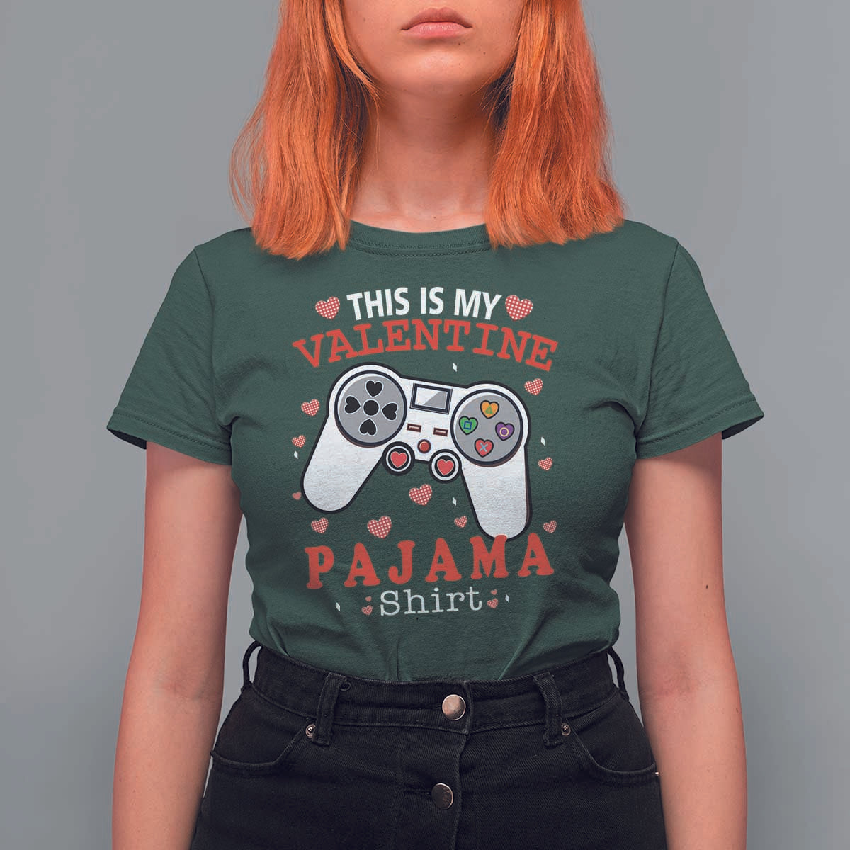 Funny Valentine's Day Gaming T Shirt For Women This Is My Valentine Pajama Shirt Game Console