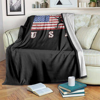 Patriotic Soccer Throw Blanket USA American Flag Team - Wonder Print Shop