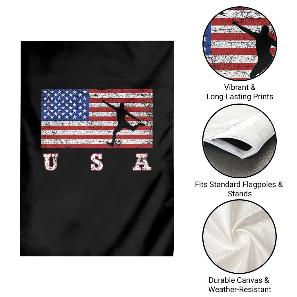 Patriotic Soccer Garden Flag USA American Flag Team - Wonder Print Shop