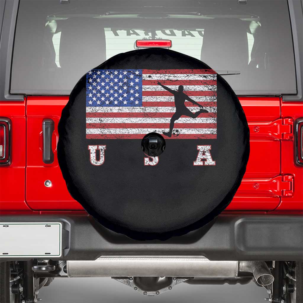 Patriotic Soccer Spare Tire Cover USA American Flag Team - Wonder Print Shop
