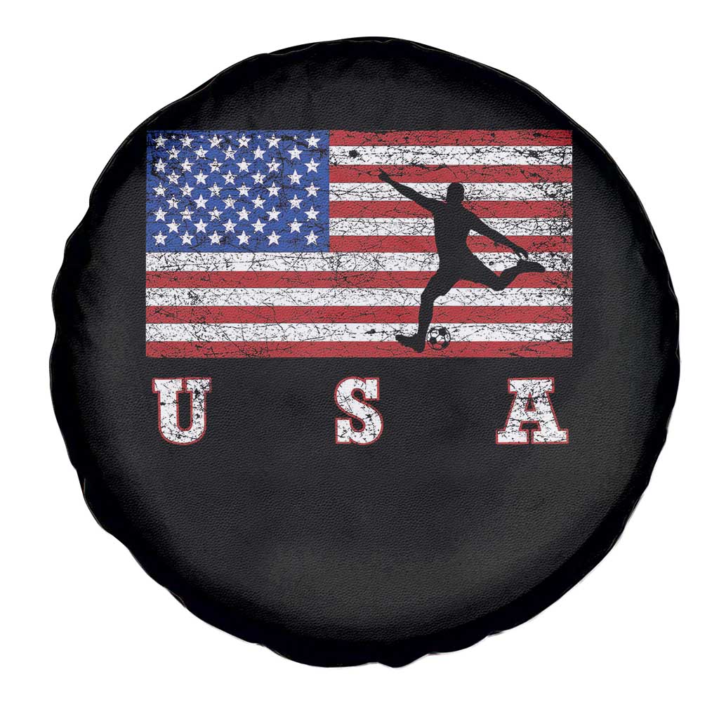 Patriotic Soccer Spare Tire Cover USA American Flag Team - Wonder Print Shop