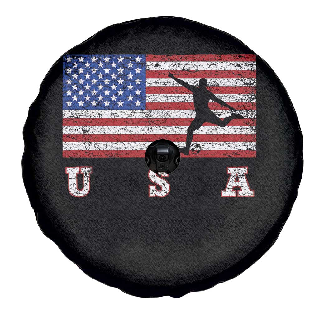 Patriotic Soccer Spare Tire Cover USA American Flag Team - Wonder Print Shop