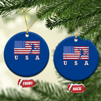 Patriotic Soccer Ceramic Ornament USA American Flag Team - Wonder Print Shop