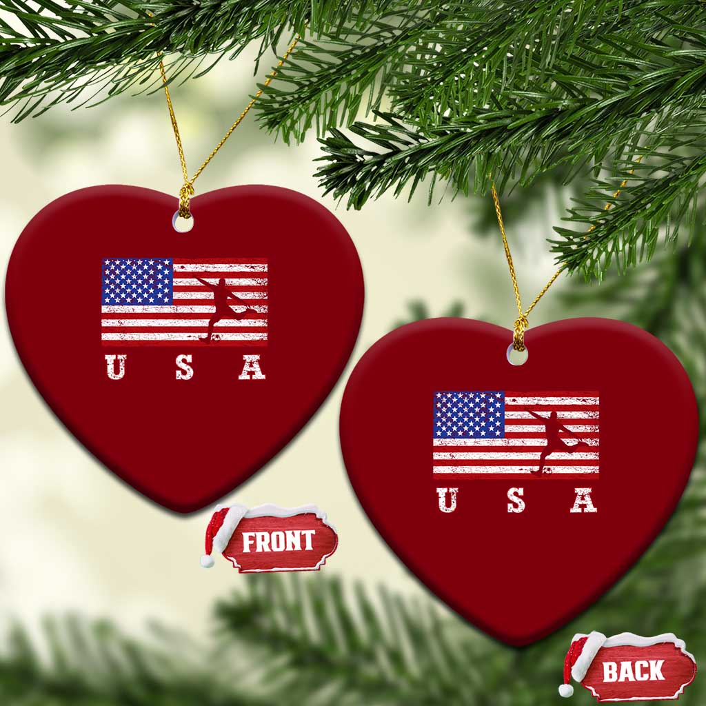 Patriotic Soccer Ceramic Ornament USA American Flag Team - Wonder Print Shop