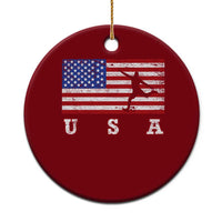 Patriotic Soccer Ceramic Ornament USA American Flag Team - Wonder Print Shop