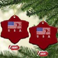 Patriotic Soccer Ceramic Ornament USA American Flag Team - Wonder Print Shop