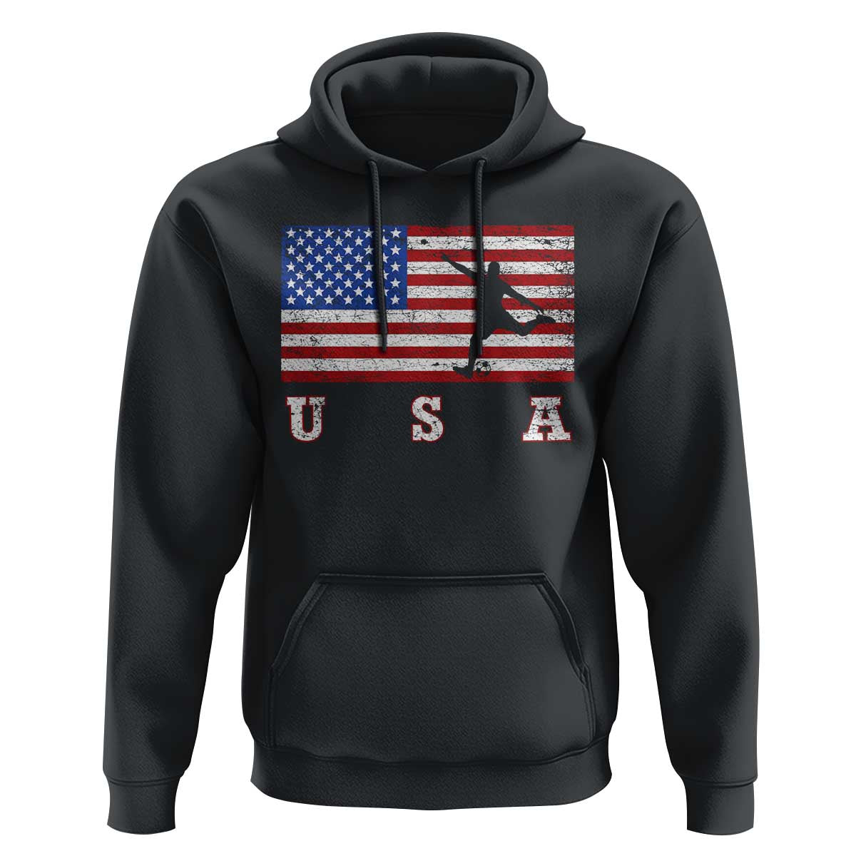 Patriotic Soccer Hoodie USA American Flag Team - Wonder Print Shop
