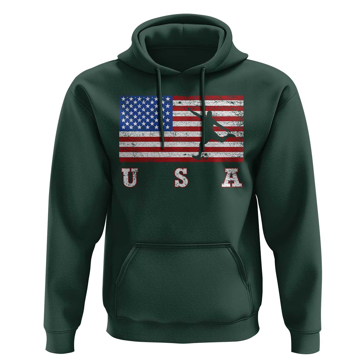 Patriotic Soccer Hoodie USA American Flag Team - Wonder Print Shop