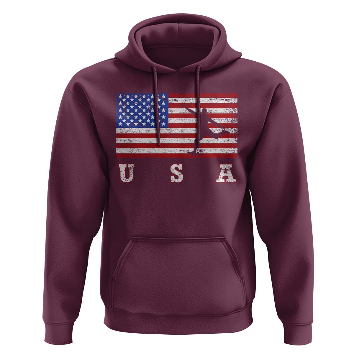 Patriotic Soccer Hoodie USA American Flag Team - Wonder Print Shop