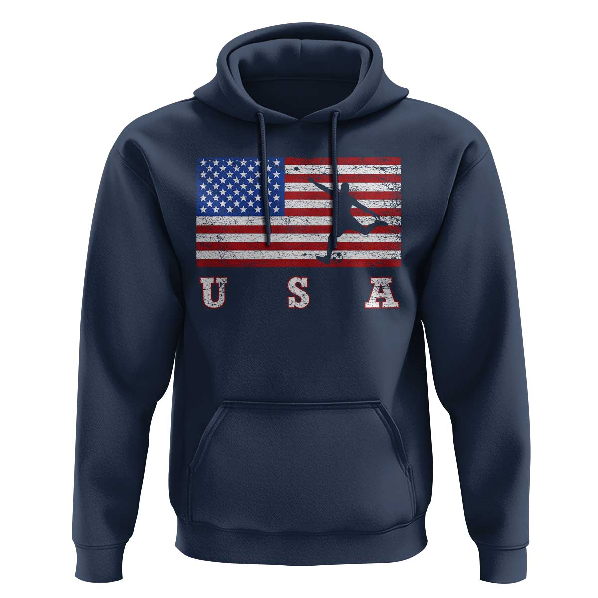 Patriotic Soccer Hoodie USA American Flag Team - Wonder Print Shop