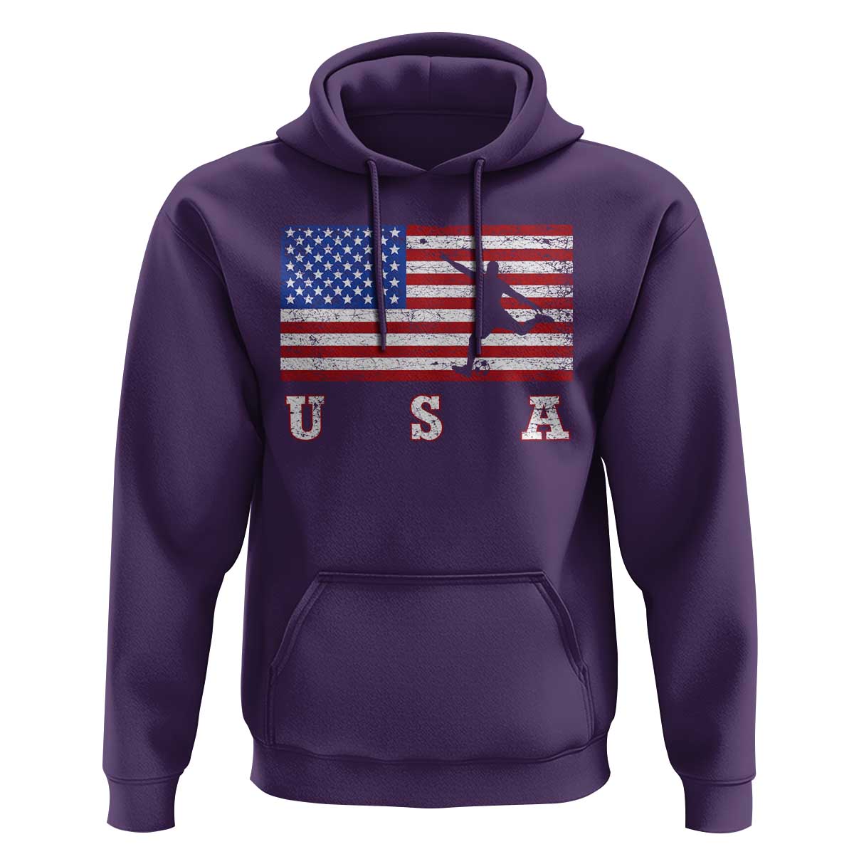 Patriotic Soccer Hoodie USA American Flag Team - Wonder Print Shop