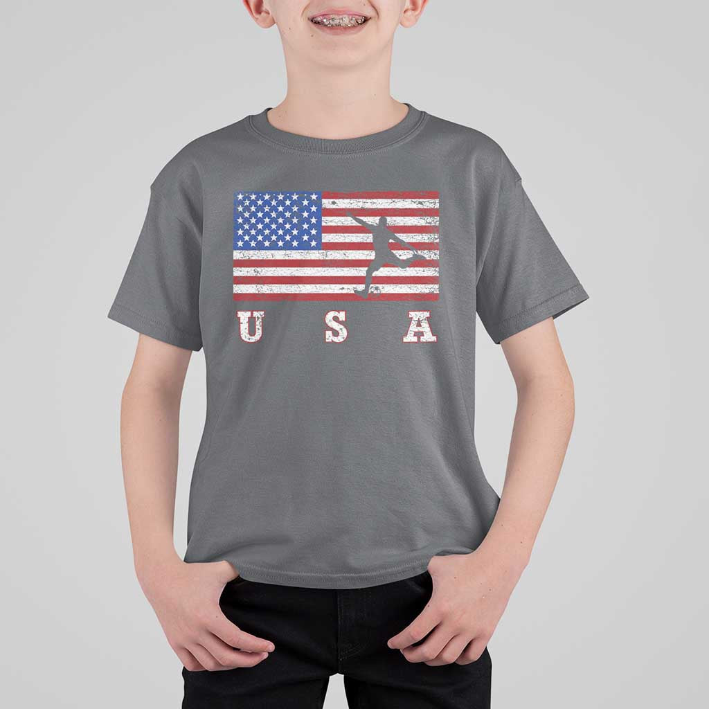 Patriotic Soccer T Shirt For Kid USA American Flag Team - Wonder Print Shop