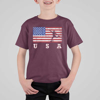 Patriotic Soccer T Shirt For Kid USA American Flag Team - Wonder Print Shop