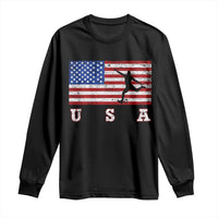 Patriotic Soccer Long Sleeve Shirt USA American Flag Team - Wonder Print Shop