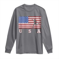 Patriotic Soccer Long Sleeve Shirt USA American Flag Team - Wonder Print Shop