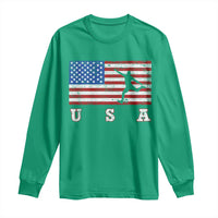 Patriotic Soccer Long Sleeve Shirt USA American Flag Team - Wonder Print Shop