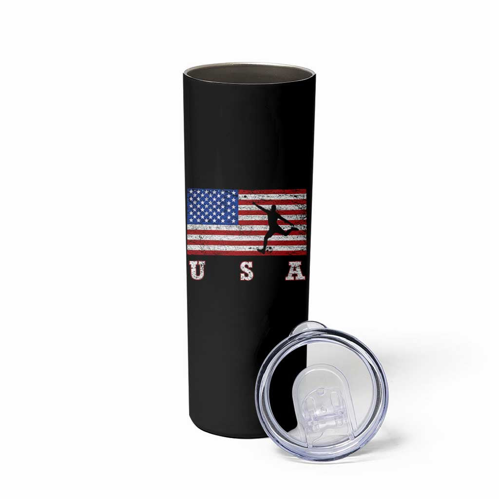 Patriotic Soccer Skinny Tumbler USA American Flag Team - Wonder Print Shop
