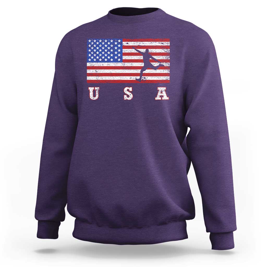 Patriotic Soccer Sweatshirt USA American Flag Team - Wonder Print Shop