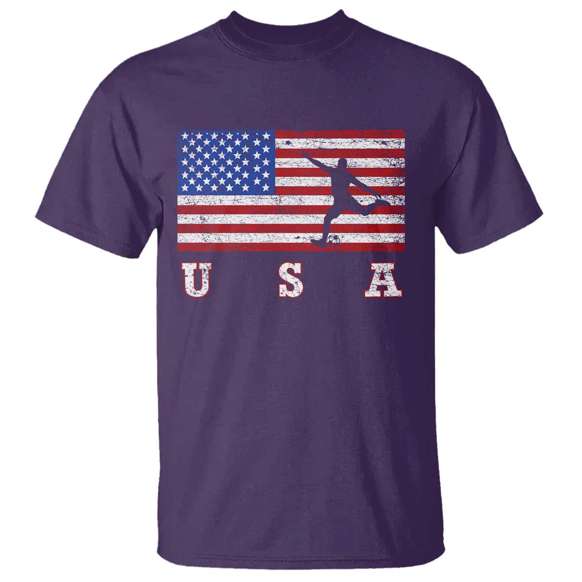 Patriotic Soccer T Shirt USA American Flag Team - Wonder Print Shop