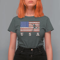 Patriotic Soccer T Shirt For Women USA American Flag Team - Wonder Print Shop