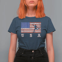 Patriotic Soccer T Shirt For Women USA American Flag Team - Wonder Print Shop