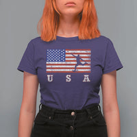 Patriotic Soccer T Shirt For Women USA American Flag Team - Wonder Print Shop