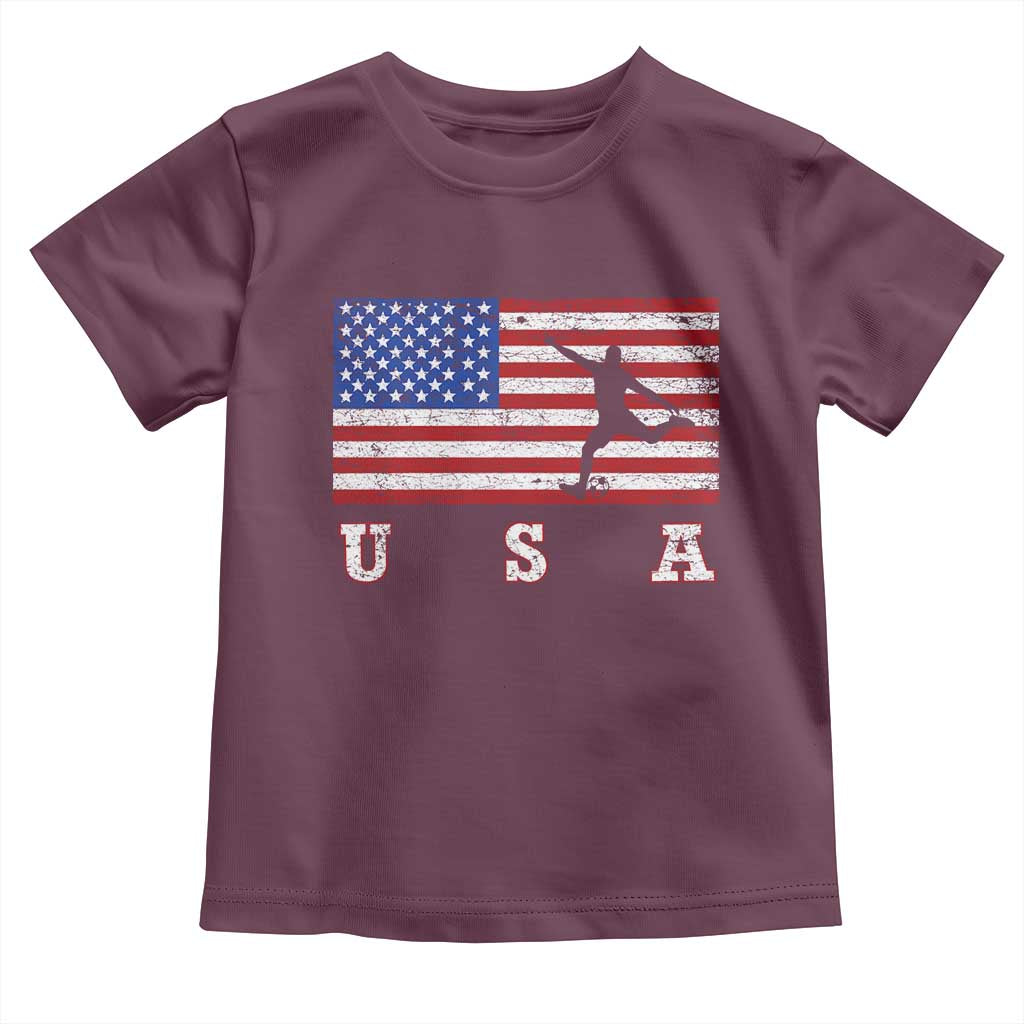 Patriotic Soccer Toddler T Shirt USA American Flag Team - Wonder Print Shop