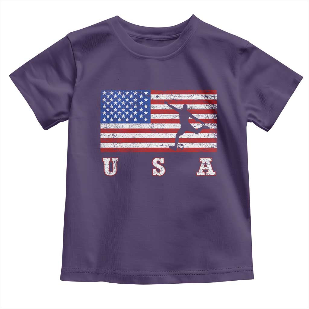 Patriotic Soccer Toddler T Shirt USA American Flag Team - Wonder Print Shop