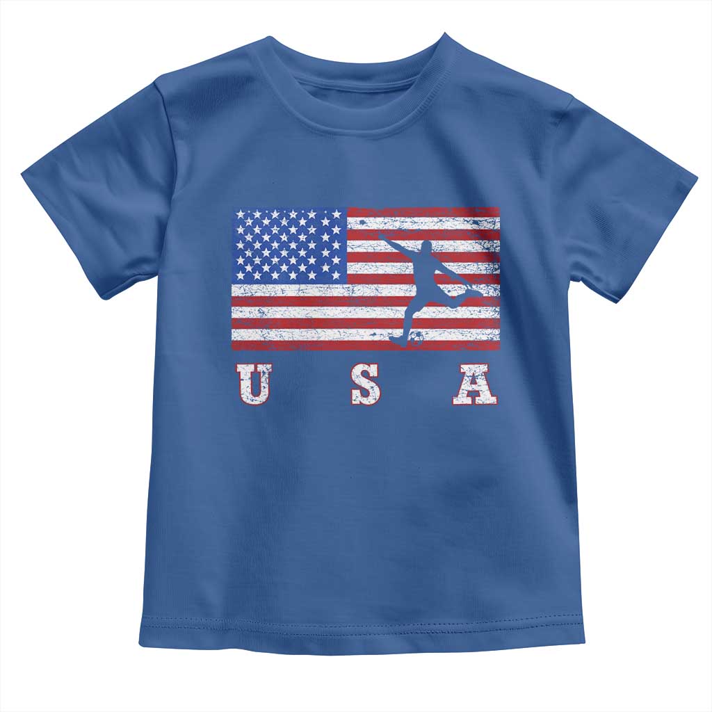Patriotic Soccer Toddler T Shirt USA American Flag Team - Wonder Print Shop