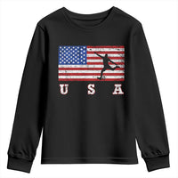 Patriotic Soccer Youth Sweatshirt USA American Flag Team - Wonder Print Shop