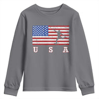 Patriotic Soccer Youth Sweatshirt USA American Flag Team - Wonder Print Shop