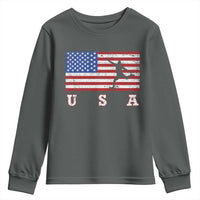 Patriotic Soccer Youth Sweatshirt USA American Flag Team - Wonder Print Shop
