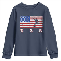 Patriotic Soccer Youth Sweatshirt USA American Flag Team - Wonder Print Shop