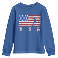 Patriotic Soccer Youth Sweatshirt USA American Flag Team - Wonder Print Shop