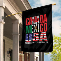 Soccer Lover Garden Flag Canada Mexico USA Pride Football Futbol 2026